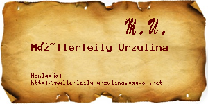 Müllerleily Urzulina névjegykártya